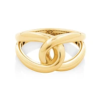 Round Bold Link Ring in 10kt Yellow Gold