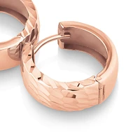 11mm Huggie Earrings in 10kt Rose Gold