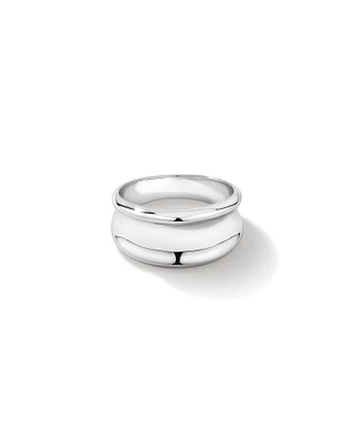 Wide Flared Ring in Sterling Silver