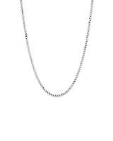 55cm (22") 4.30mm Width Bevelled Curb Chain Necklace  in Sterling Silver