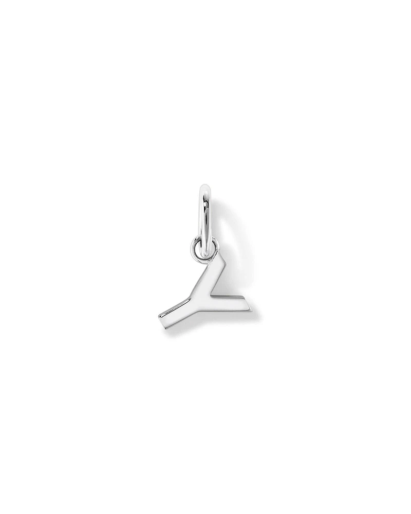 Letter U Initial Pendant in Sterling Silver