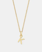 O Initial Pendant in 10kt Yellow Gold