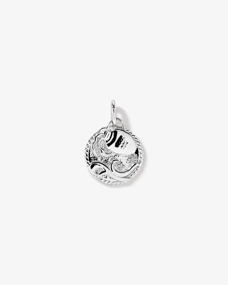 Diamond Accent Taurus Zodiac Pendant in Sterling Silver