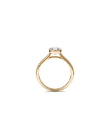 1.25 Carat TW Pear Cut Laboratory-Grown Diamond Solitaire Bezel Set Engagement Ring in 14kt Yellow Gold