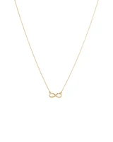 Collier infini orné d'un diamant en or jaune 10kt