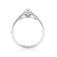 Engagement Ring with .20TW of Diamonds in 10k White Gold