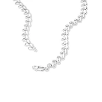 9.5mm Wide Hollow San Marco Chain Necklace in Sterling Silver