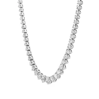 10.00 Carat TW Graduated Diamond Riviera Tennis Necklace in 18kt White Gold