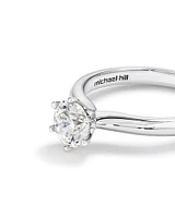 Certified Solitaire Engagement Ring with a 1 Carat TW Diamond in 18kt White Gold