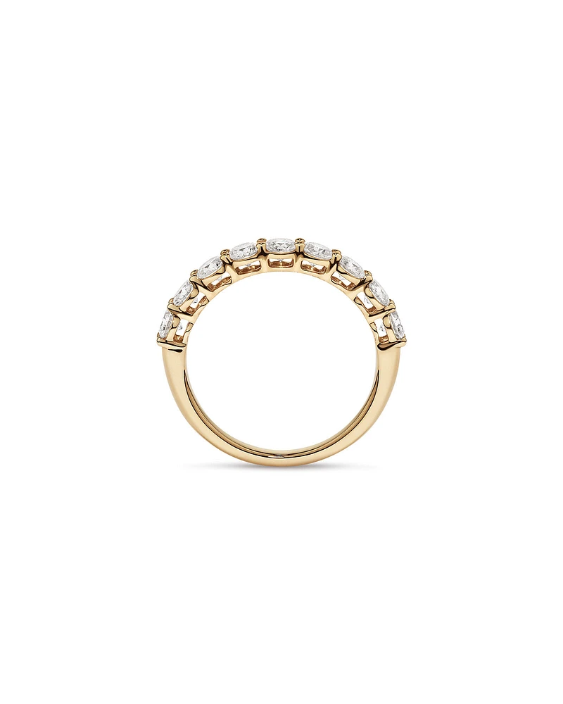 1.30 Carat TW Round Brilliant Laboratory-Grown Diamond Wedding Ring in 14kt White Gold