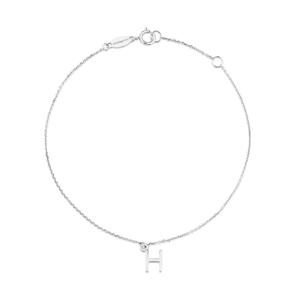 Bracelet à initiale « D » en argent