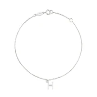 19cm (7.5") N Initial Bracelet in Sterling Silver