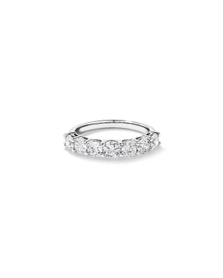 7 Stone Claw Wedding Ring with 1.61 Carat TW of Diamonds in 14kt White Gold