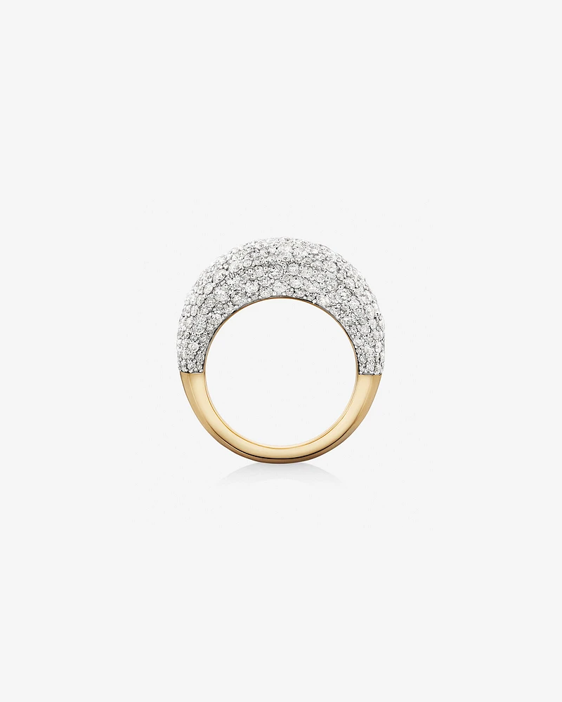 Stardust Ring with 4.06TW of Diamonds in 14kt Yellow Gold and Rhodium