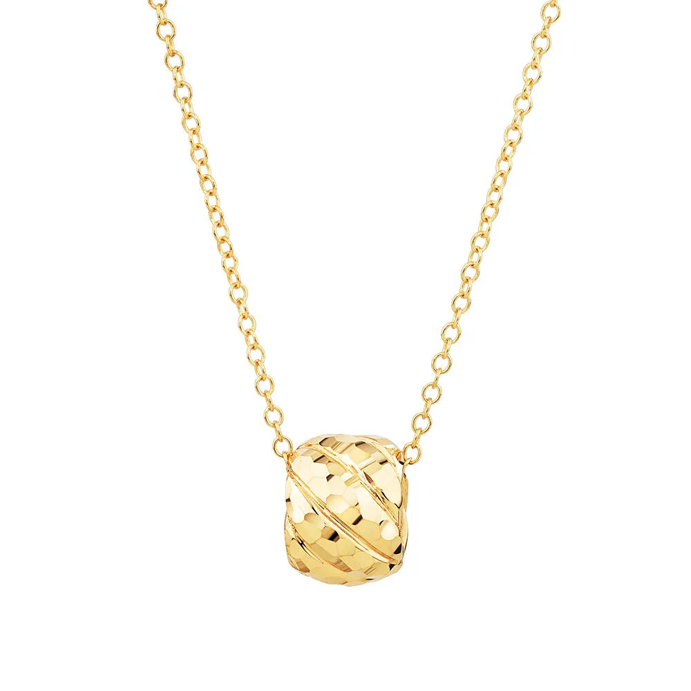 Heart Pendant with A Diamond in 10kt Yellow Gold