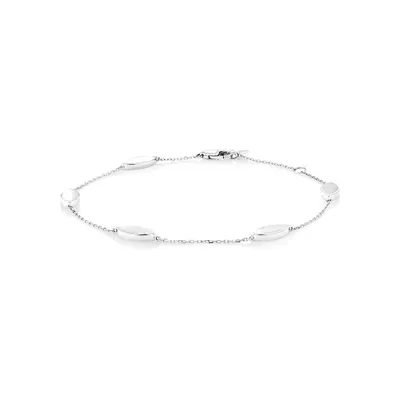 Marquise Station Bracelet in Sterling Silver