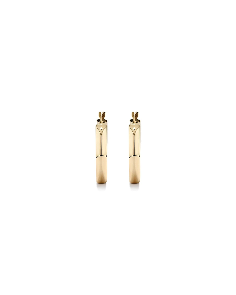20mm Round Hoop Earrings in 10kt Yellow Gold