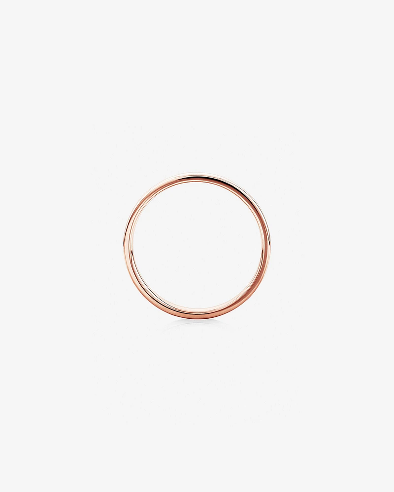 3mm Half Round Wedding Band in 10kt Rose Gold