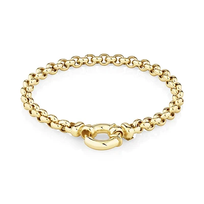 19cm (7.5") 5mm-5.5mm Width Hollow Belcher Bracelet in 10kt Yellow Gold