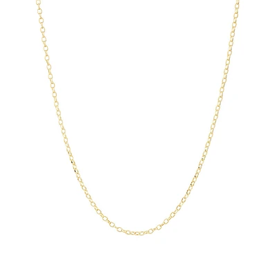 55cm (22") Oval Belcher Chain in 10kt Yellow Gold