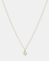 O Initial Pendant in 10kt Yellow Gold