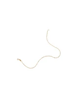 Flat Paperclip Chain Anklet in 10kt Yellow Gold