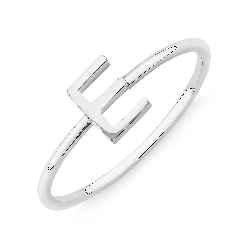 C Initial Ring in Sterling Silver