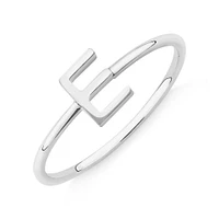 C Initial Ring in Sterling Silver