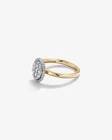 0.50 Carat TW Oval Shaped Diamond Cluster Ring in 14kt Yellow & White Gold