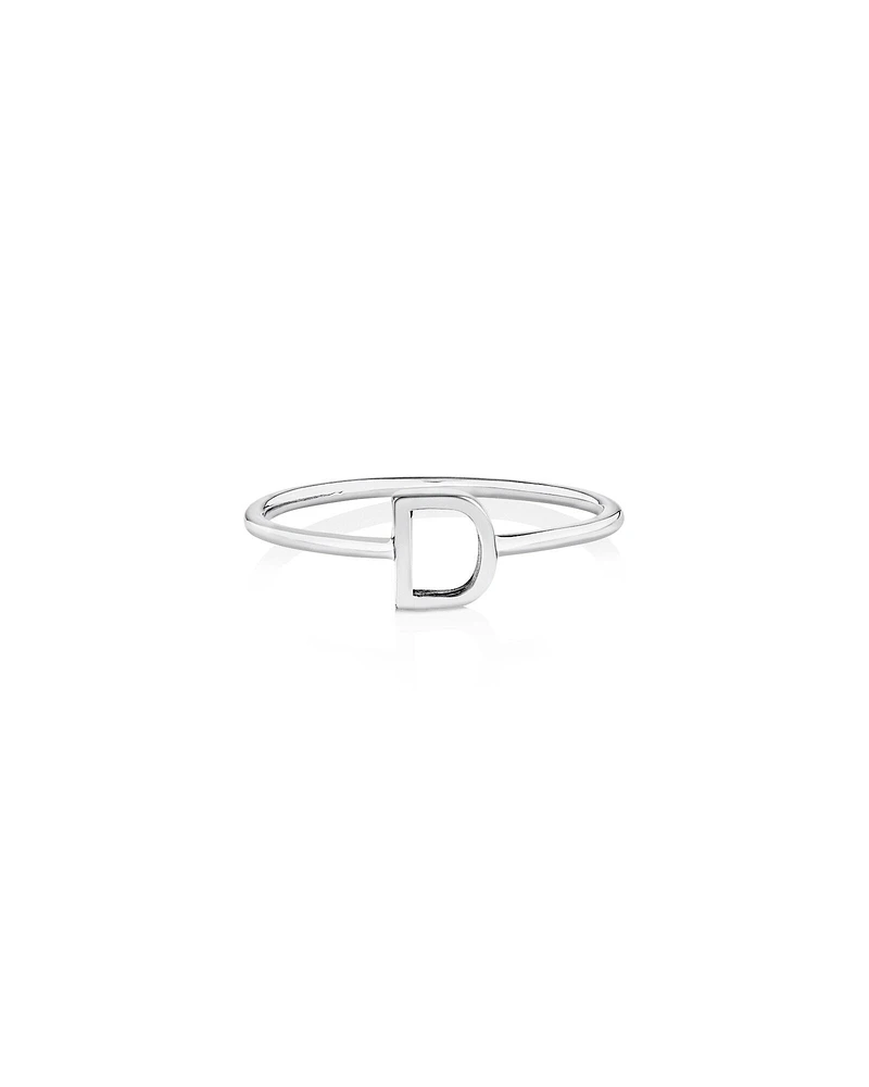 C Initial Ring in Sterling Silver