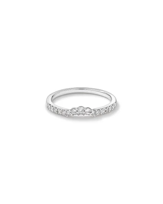 Bague de mariage avec 0,25 carat TW de diamants en or blanc 14kt