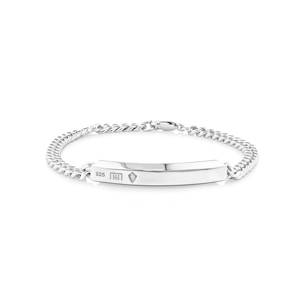 Curb ID Bracelet in Sterling Silver