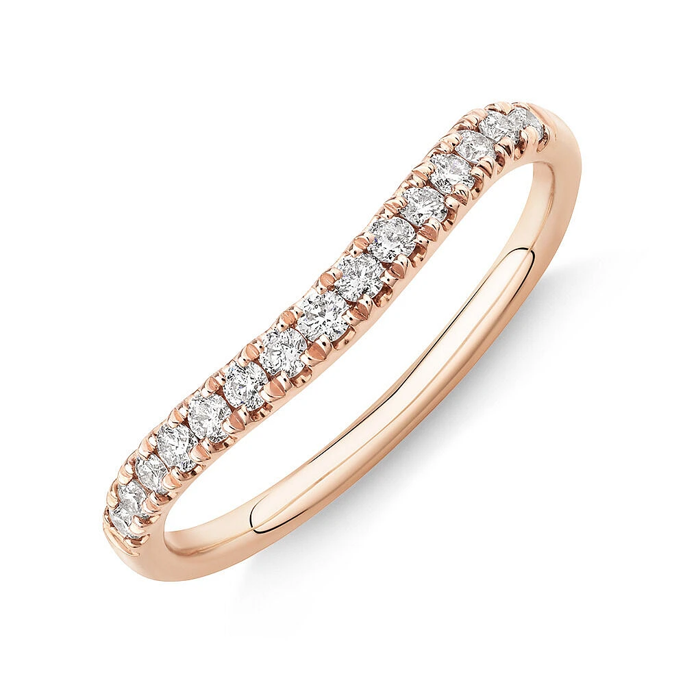 Bridal Set with 1.18 Carat TW of Diamonds in 14kt Rose Gold