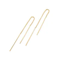 93mm Bar Threader Earrings in 10kt Yellow Gold