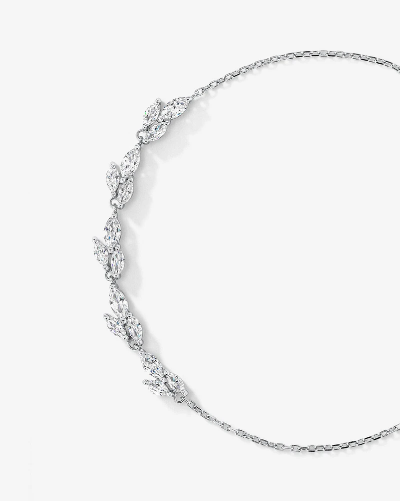 Cubic Zirconia Vine Bracelet in Sterling Silver