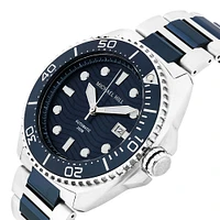 Men's Automatic Two-Tone Watch in Blue Tone Stainless Steel