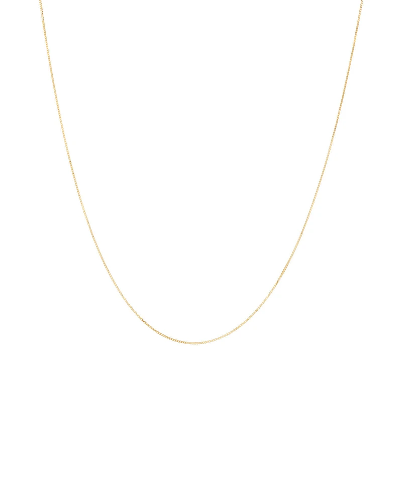 50cm (20") 0.66mm Width Box Chain in 10kt Yellow Gold