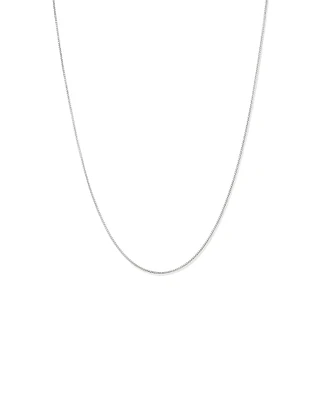 50cm (20") 1.25mm Width Round Box Chain Necklace in Sterling Silver