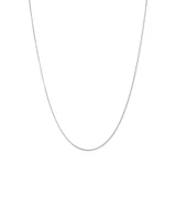 50cm (20") 1.25mm Width Round Box Chain Necklace in Sterling Silver