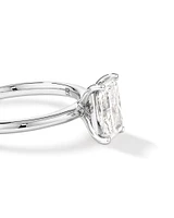 1.25 Carat TW Radiant Laboratory-Grown Diamond Solitaire Engagement Ring in 14kt White Gold