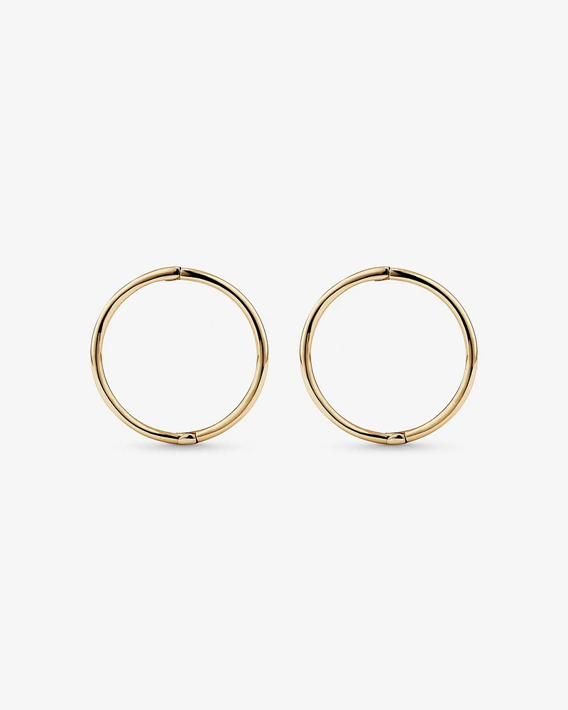 14mm Sleeper Earrings in 10kt Rose Gold