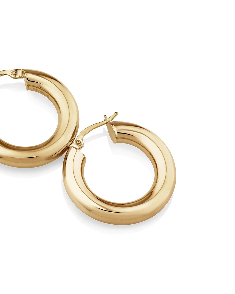 15mm Hoop Earrings in 10kt Yellow Gold