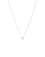 0.39 Carat TW Multistone Princess and Marquise Cut Diamond Pendant in 10kt White Gold