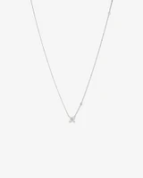 0.65 Carat TW Floret Laboratory-Grown Diamond Necklace in 10kt White Gold