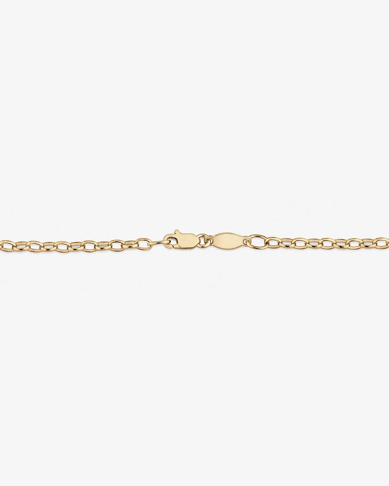 50cm (20") Oval Belcher Chain in 10kt Yellow Gold