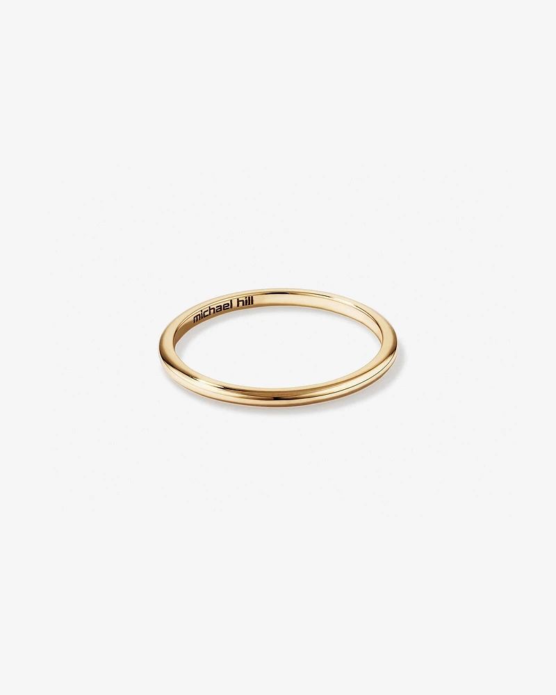 1.4mm High Domed Band Ring in 10kt Yellow Gold