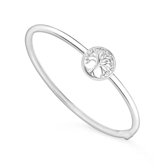Michael Hill 62mm Polished Tree of Life Bangle in Sterling Silver