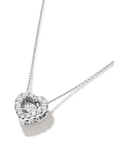 0.38 Carat TW Round Brilliant Laboratory-Grown Diamond Heart Pendant in Sterling Silver