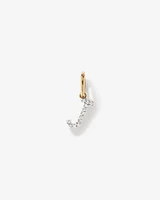 Diamond Letter J Initial Pendant in 10kt Yellow Gold