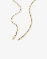 55cm (22") 3mm-3.5mm Width Curb Chain in 10kt Yellow Gold